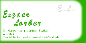 eszter lorber business card